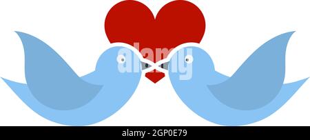 Dove With Heart Icon Stock Vector