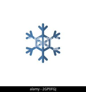 Snowflake. Flat icon. Isolated weather vector illustration Stock Vector