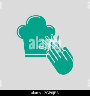 Clapping Palms To Toque Icon Stock Vector