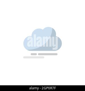 Fog and cloud. Flat icon. Isolated weather vector illustration Stock Vector