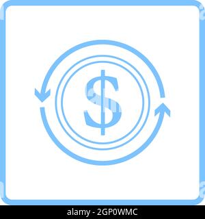 Cash Back Coin Icon Stock Vector