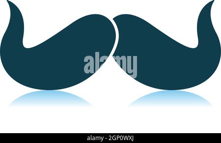 Poirot Mustache Icon Stock Vector