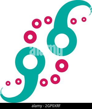 DNA,Genetic sign logo icon design vector Stock Vector