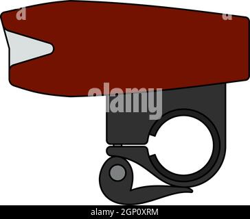 Bike Light Equipment Icon Stock Vector