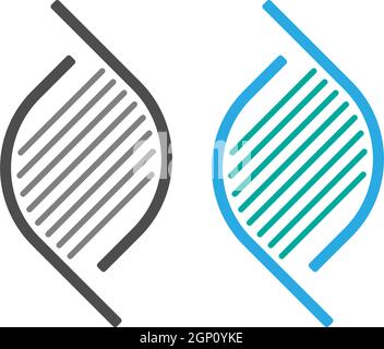 DNA,Genetic sign logo icon design vector Stock Vector