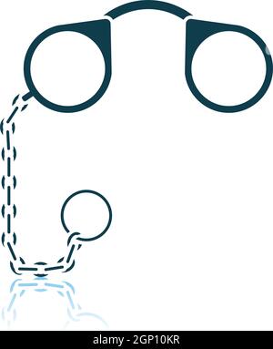 Pince-Nez Icon Stock Vector