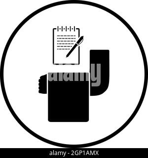 Waiter Take Oder Icon Stock Vector