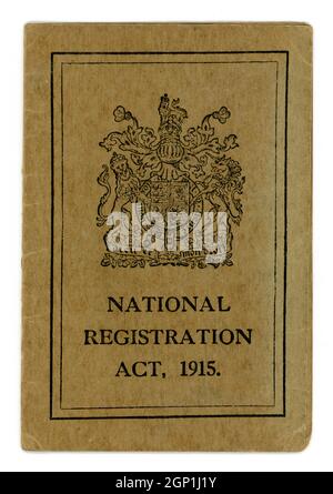 First World War National Registration Act 1915 card belonging to George Spiers Smith, Head Assistant, 38. Stamped - Whitley & Monkseaton Urban District Council, Northumberland by a recruiting officer 0n 6  December 1916
