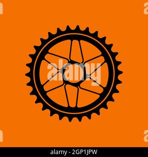 Bike Gear Star Icon Stock Vector