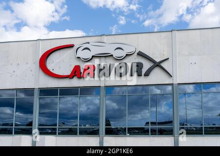 Pointe-Claire, Quebec, Canada - September 3, 2021: Carworx Distribution headquarters in Pointe-Claire, Quebec, Canada. Stock Photo