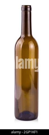 Empy bottle for wine isolated on white background Stock Photo