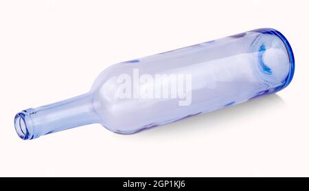 Empy bottle for wine isolated on white background Stock Photo