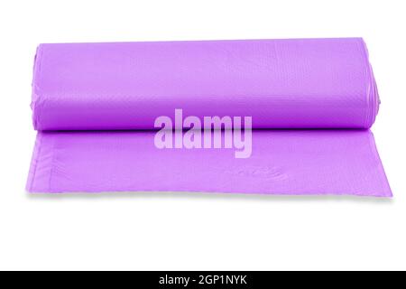 Pink Roll Garbage Bag Isolated White Background Stock Photo by ©serezniy  648823504