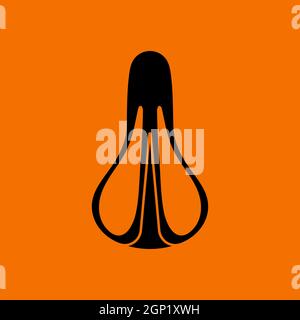 Bike Seat Icon Top View Stock Vector