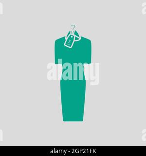Dress On Hanger With Sale Tag Icon Stock Vector