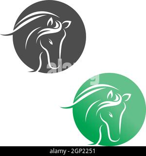 Horse logo icon design template vector Stock Vector