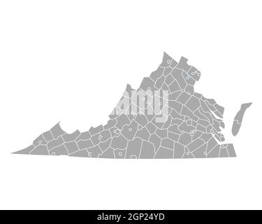 Map of Manassas Park in Virginia Stock Photo