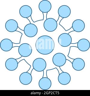 Coronavirus Molecule Icon Stock Vector