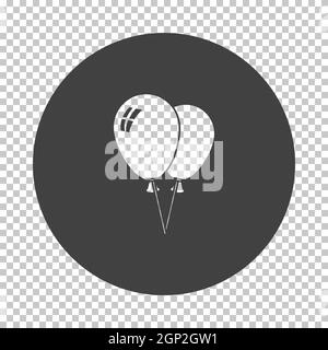 Two Balloons Icon Stock Vector