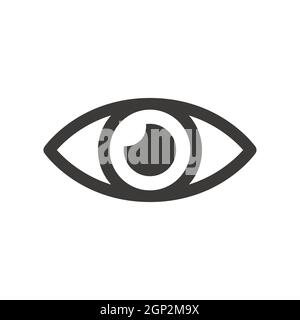 Human eye black vector icon Stock Vector