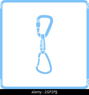 Alpinist Quickdraw Icon Stock Vector