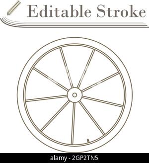 Bike Wheel Icon Stock Vector