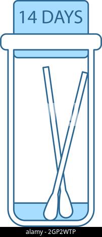 Covid Test Tube Icon Stock Vector