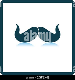 Poirot Mustache Icon Stock Vector