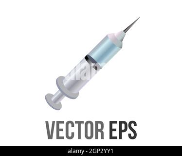 The isolated vector medical blood donation, syringe, vaccination gradient flat icon Stock Vector