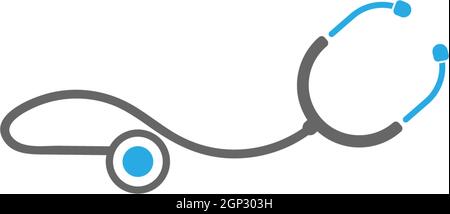 Stethoscope medical logo Stock Vector