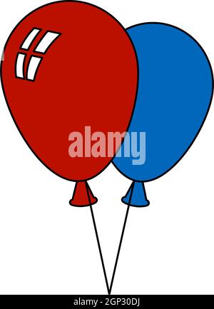 Two Balloons Icon Stock Vector