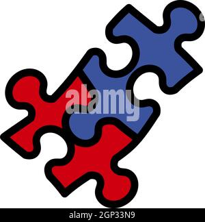 Icon Of Puzzle Decision Stock Vector