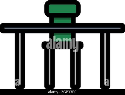 Icon Of Table And Chair Stock Vector