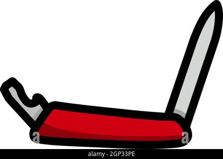 Icon Of Folding Penknife Stock Vector