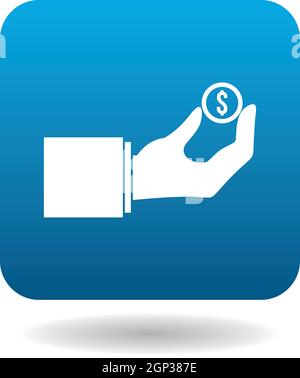 Parking fees icon, simple style Stock Vector