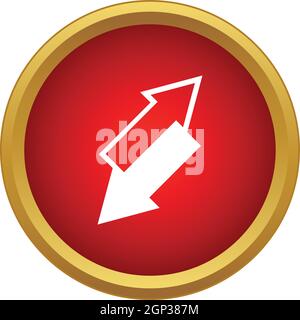 Two arrows are directed toward each other icon Stock Vector