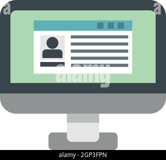 Personal profile in social networks icon Stock Vector