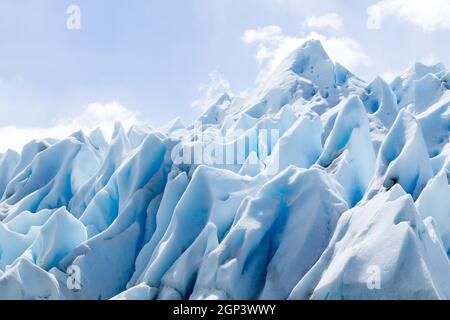 Perito Moreno glacier ice formations detail view, Patagonia, Argentina Stock Photo