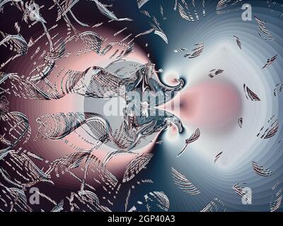 Abstract image with fancy pattern of bright colors in art Nouveau style ...