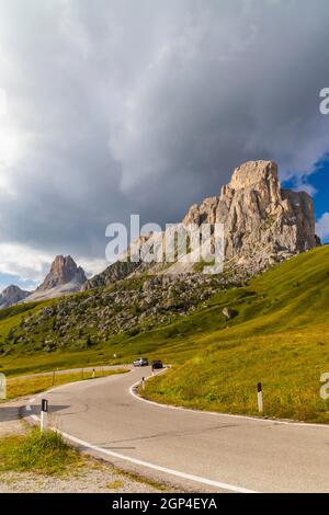 Landscape near Passo Giau in Dolomites, Italy Stock Photo