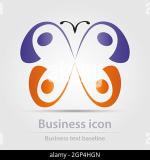 Originally designed color abstract vector business icon for creative design tasks Stock Vector