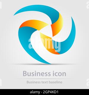 Originally designed color abstract vector business icon for creative design tasks Stock Vector