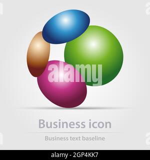Originally designed color abstract vector business icon for creative design tasks Stock Vector