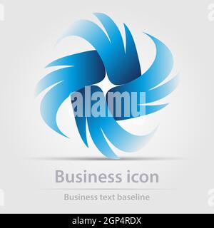 Originally designed color abstract vector business icon for creative design tasks Stock Vector