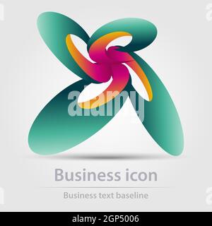 Originally designed color abstract vector business icon for creative design tasks Stock Vector