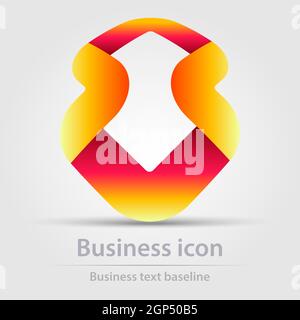 Originally designed color abstract vector business icon for creative design tasks Stock Vector