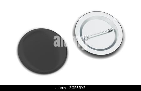 Blank badge mockup. 3d illustration isolated on white background Stock Photo