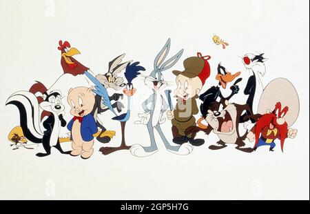 LOONEY TUNES, from Speedy Bunny, Foghorn Wile Road Cat, Tweety Duck, the Yosemite Bugs Le devil, left: Leghorn, Daffy Porky Fudd, Pew, Coyote, Pig, Pepe Runner, Elmer E. Sylvester Tasmanian (above), Gonzales