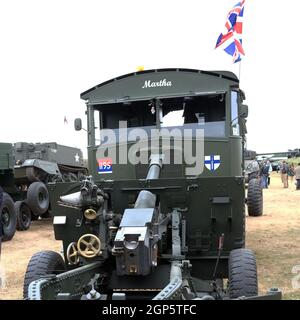 September 2021 - Military trucks at the Goodwood Revival race meeting Stock Photo