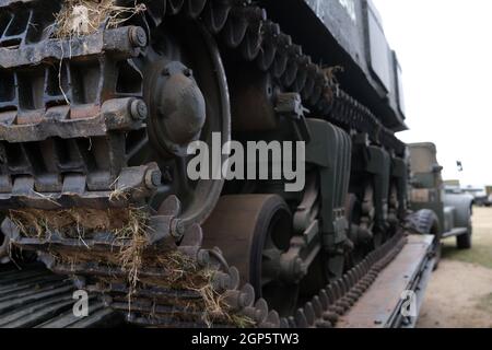 September 2021 - Military trucks at the Goodwood Revival race meeting Stock Photo